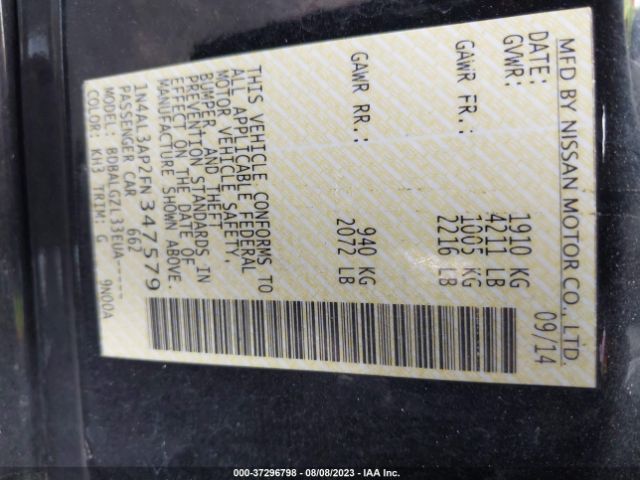 1N4AL3AP2FN347579 Nissan ALTIMA 2.5