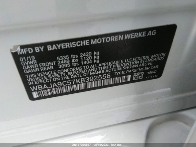 WBAJA9C57KB392556 BMW 5 Series 530e Iperformance