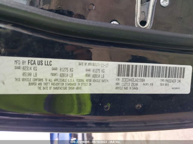 2C3CDXHG5JH215984 Dodge Charger Sxt Plus