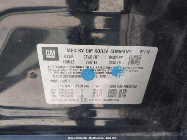 KL4CJ1SB5HB003940 Buick Encore Sport Touring