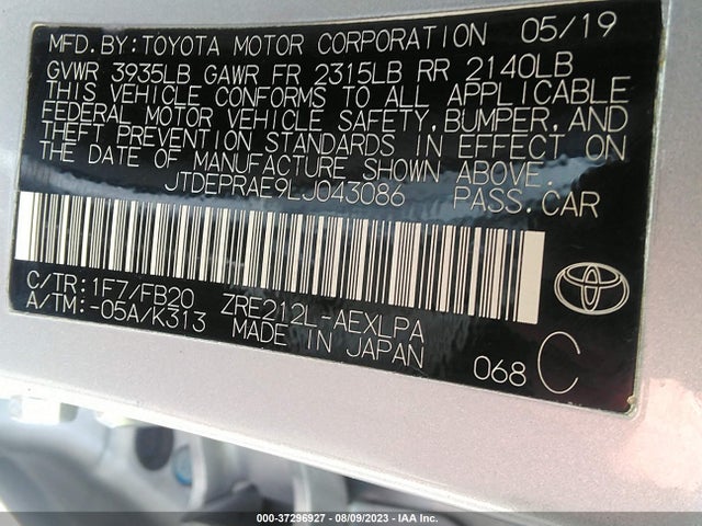 Toyota COROLLA LE 2020 JTDEPRAE9LJ043086 Image 10