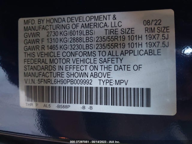 Honda Odyssey Elite 2023 5FNRL6H90PB009992 Image 15