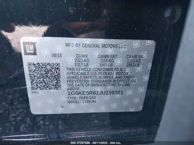 1G6KE5R61JU159301 Cadillac Ct6 Sedan Luxury Awd