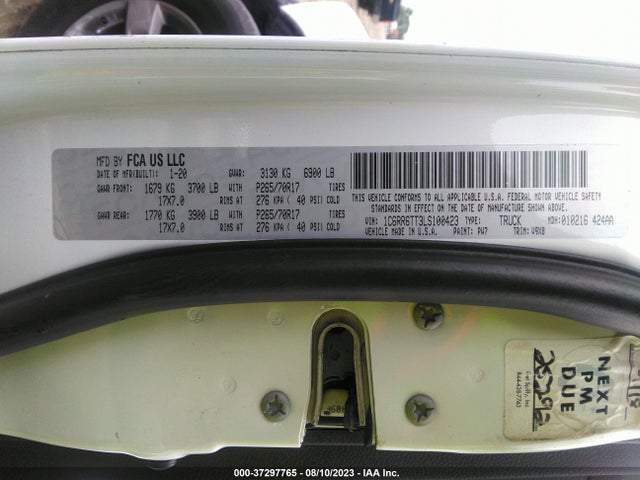 1C6RR6TT3LS100423 RAM 1500 Classic Slt