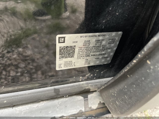 GMC ACADIA 2019 1GKKNMLS6KZ154293 Image 8