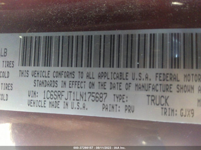 RAM 1500 Laramie 2020 1C6SRFJT1LN175687 Image 9