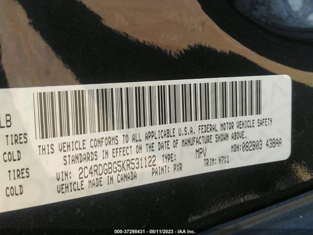 2C4RDGBG5KR531122 Dodge Grand Caravan Se