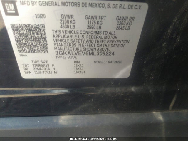 GMC Terrain Slt 2021 3GKALVEV6ML309224 Image 9