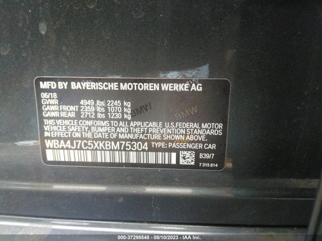 WBA4J7C5XKBM75304 BMW 4 Series 440i Xdrive