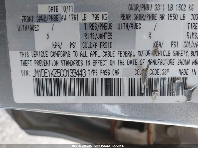 2012 MAZDA MAZDA2 SPORT VIN: JM1DE1KZ5C0133443