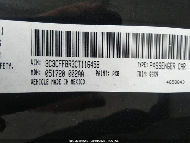 2012 FIAT 500 3C3CFFBR3CT116458 Photo 8