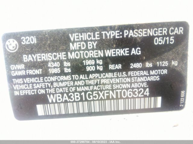 WBA3B1G5XFNT06324 BMW 3 Series 320i