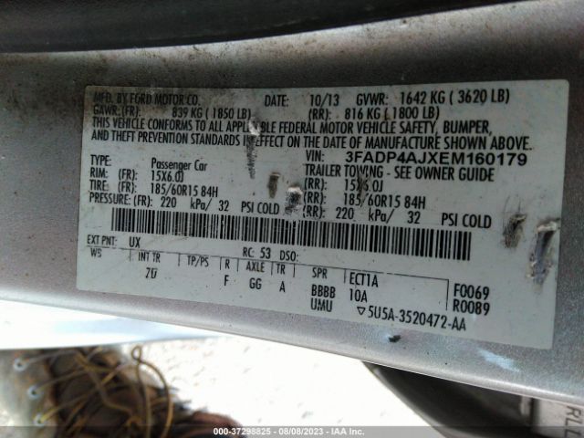 3FADP4AJXEM160179 Ford FIESTA S