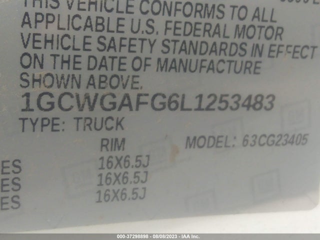 Chevrolet EXPRESS CARGO VAN 2020 1GCWGAFG6L1253483 Image 9