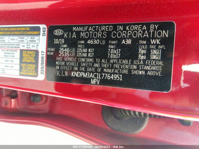 KNDPM3AC1L7764951 KIA Sportage Lx