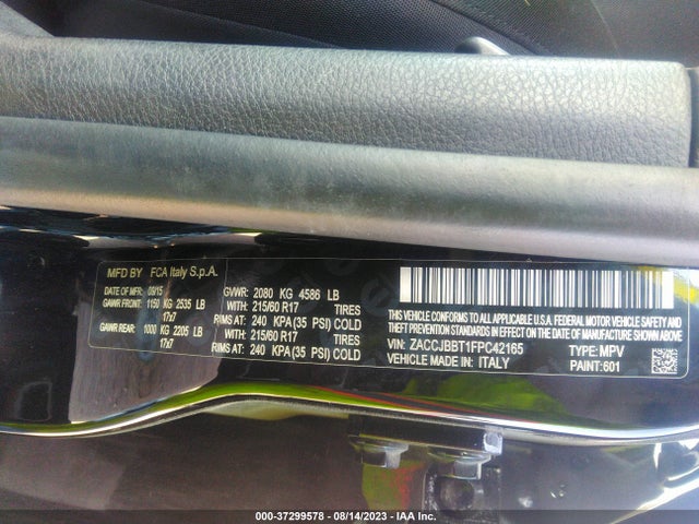 Jeep Renegade Latitude 2015 ZACCJBBT1FPC42165 Image 16