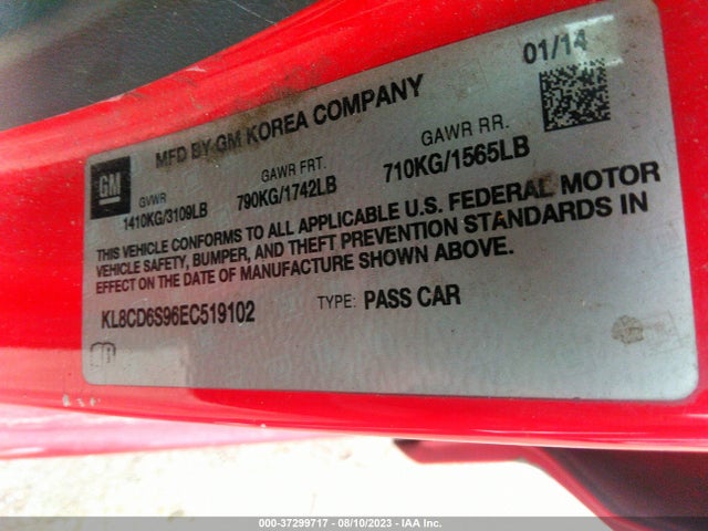 Chevrolet Spark Lt 2014 KL8CD6S96EC519102 Image 9