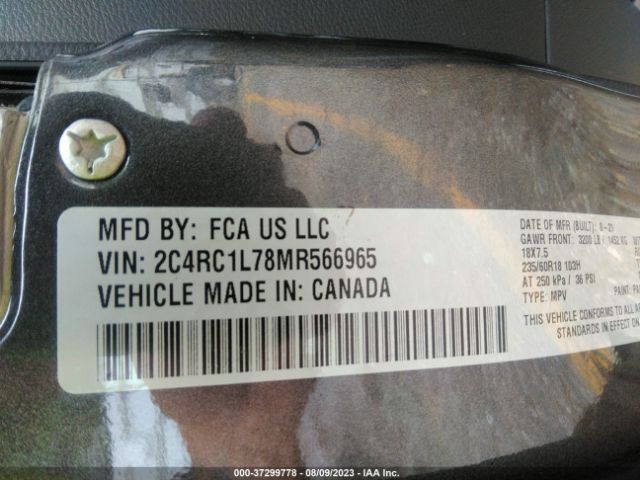 2C4RC1L78MR566965 Chrysler Pacifica Hybrid Touring L