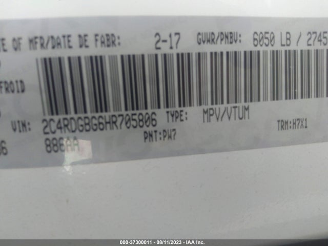 Dodge Grand Caravan Sxt 2017 2C4RDGBG6HR705806 Image 9