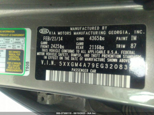 5XXGM4A79EG320834 KIA Optima Lx