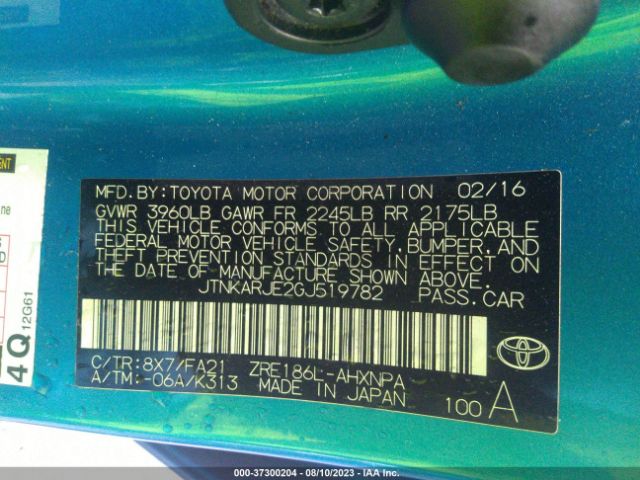 JTNKARJE2GJ519782 Scion IM