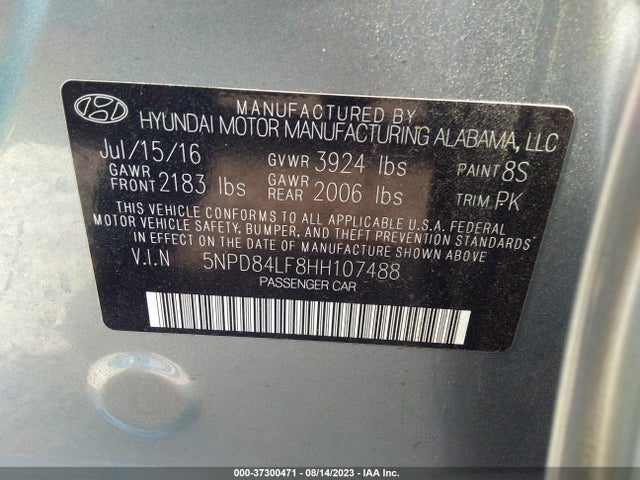 Hyundai ELANTRA SE 2017 5NPD84LF8HH107488 Image 9