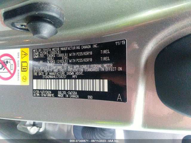 2T2AZMAA4LC158257 Lexus Rx Rx 350