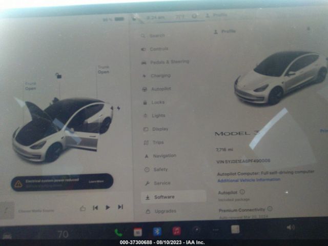 5YJ3E1EA6PF490008 Tesla MODEL 3