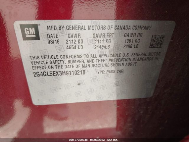 2G4GL5EX3H9110210 Buick Regal Sport Touring
