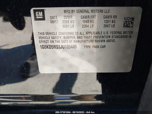 1G6KD5RS3JU109449 Cadillac Ct6 Sedan Luxury Awd