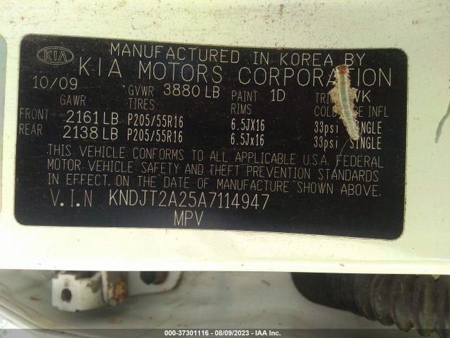 2010 KIA SOUL KNDJT2A25A7114947 Photo 8