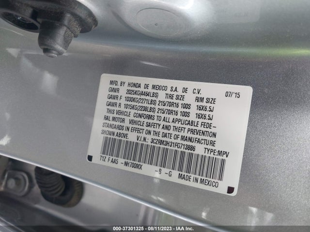 Honda CR-V LX 2015 3CZRM3H31FG713886 Image 9