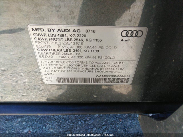 WA1JCCFS5HR004133 Audi Q3 Premium Plus