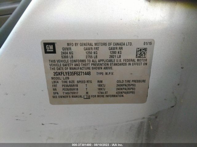 2GKFLYE35F6271448 GMC Terrain Slt