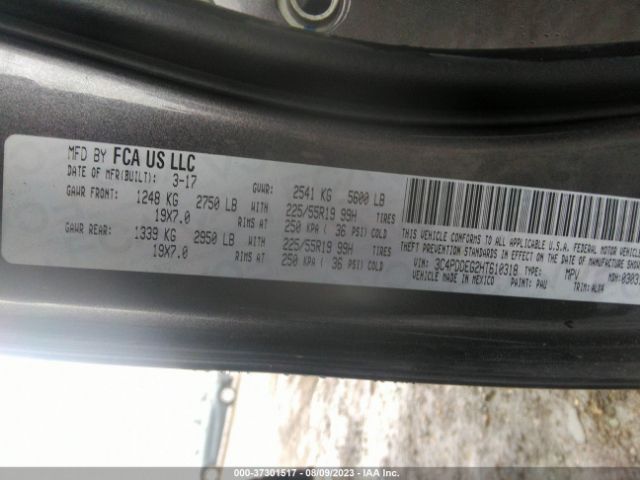 3C4PDDEG2HT610318 Dodge JOURNEY GT