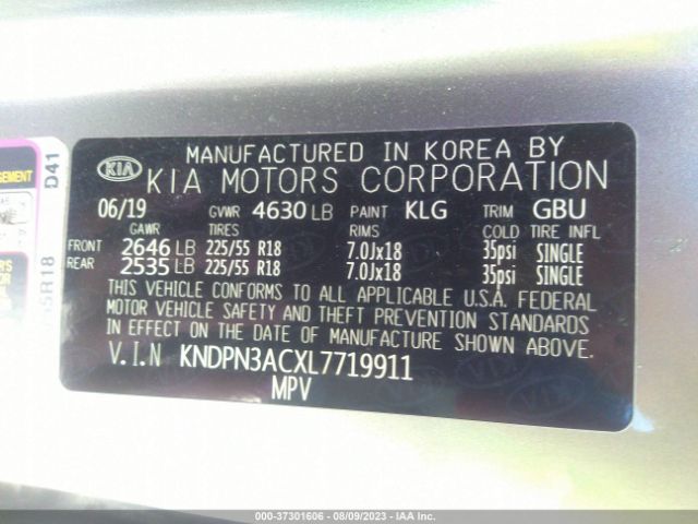 KNDPN3ACXL7719911 KIA Sportage Ex