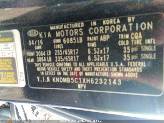 KNDMB5C1XH6232143 KIA SEDONA LX