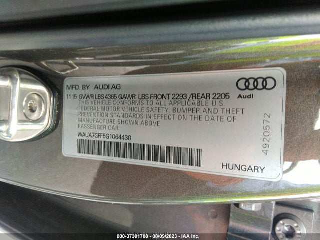 WAUA7GFF5G1064430 Audi A3 1.8t Premium
