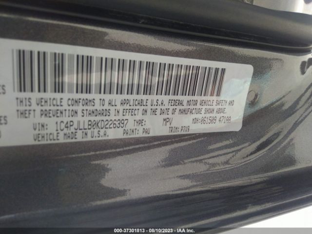 1C4PJLLB0KD226397 Jeep Cherokee Latitude Plus