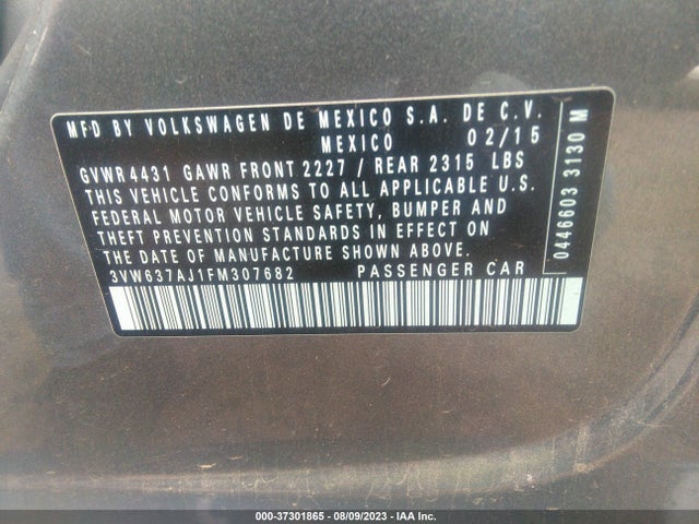3VW637AJ1FM307682 Volkswagen Jetta Sedan Hybrid Sel Premium