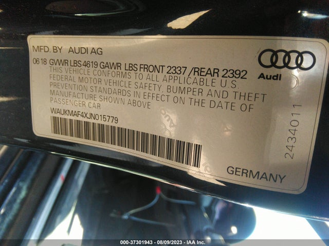 WAUKMAF4XJN015779 Audi A4 2.0t Tech Ultra Premium/2.0t Ultra Premium