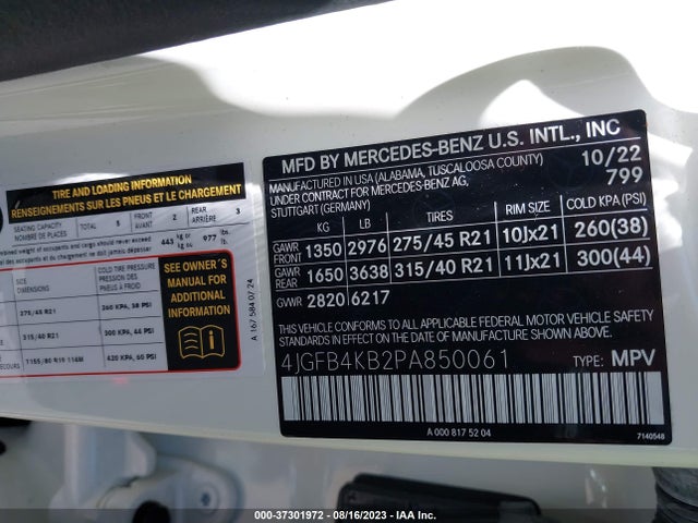 2023 Mercedes-Benz GLE-Class, VIN: 4JGFB4KB2PA850061