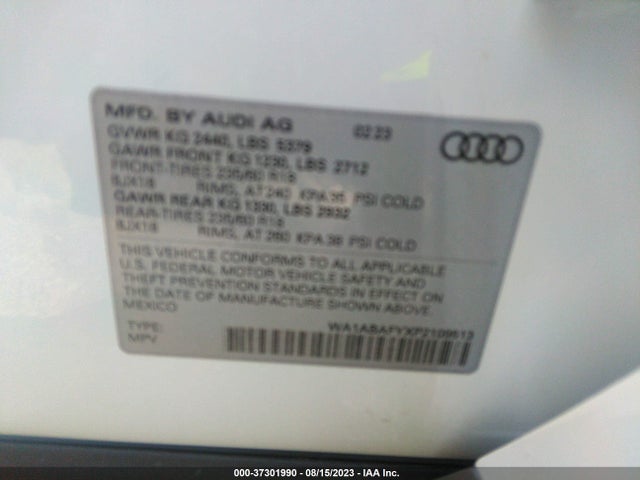 WA1ABAFYXP2109513 Audi Q5 PREMIUM