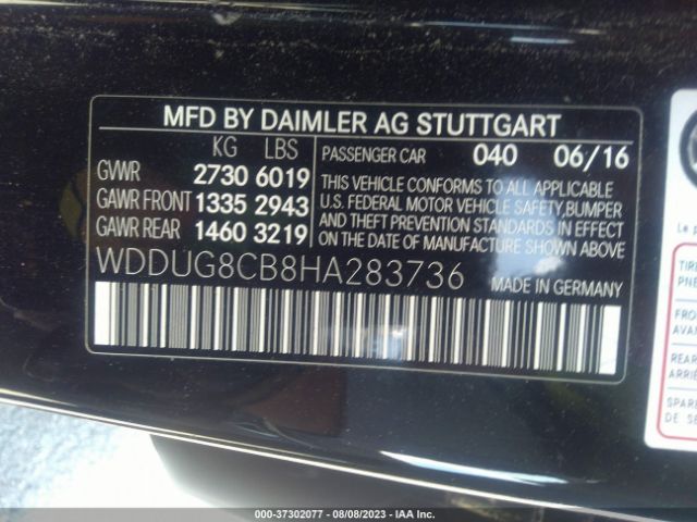 WDDUG8CB8HA283736 Mercedes-Benz S-class S 550