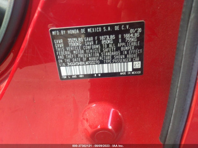 Honda FIT EX 2020 3HGGK5H8XLM703270 Image 9