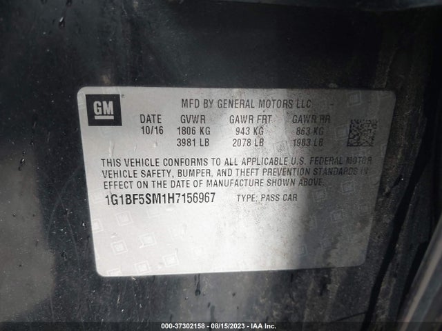 Chevrolet Cruze Premier 2017 1G1BF5SM1H7156967 Image 9