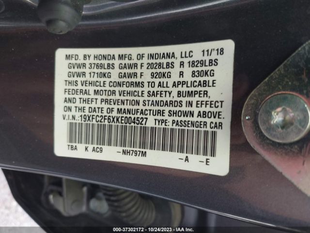 19XFC2F6XKE004527 Honda Civic Sedan Lx