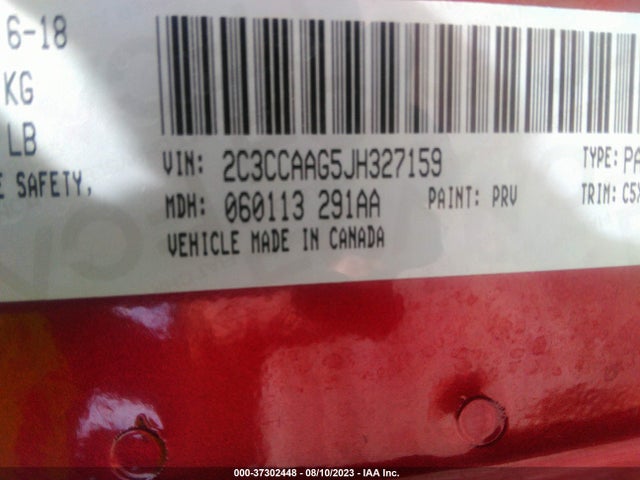 2C3CCAAG5JH327159 Chrysler 300 Touring