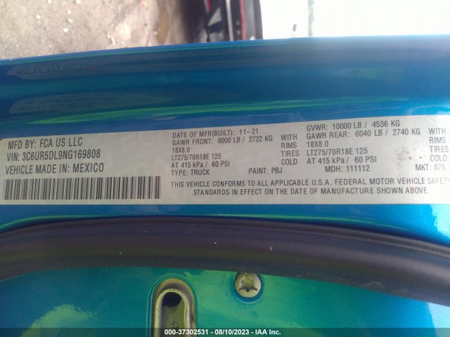 3C6UR5DL9NG169808 RAM 2500 Big Horn