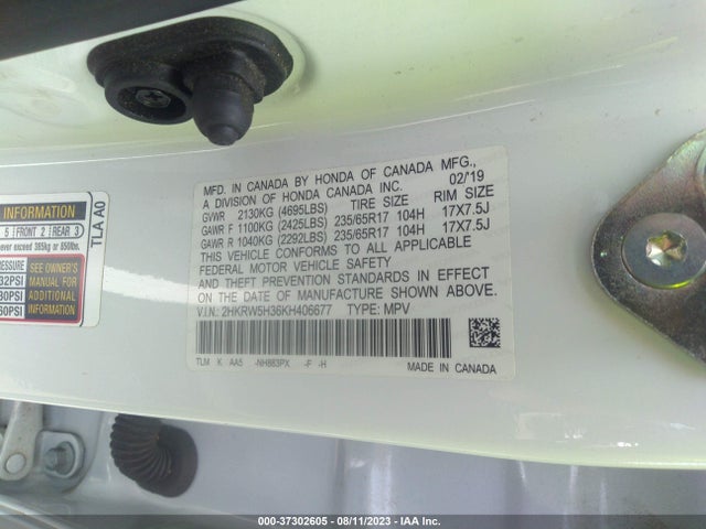 Honda CR-V LX 2019 2HKRW5H36KH406677 Image 9